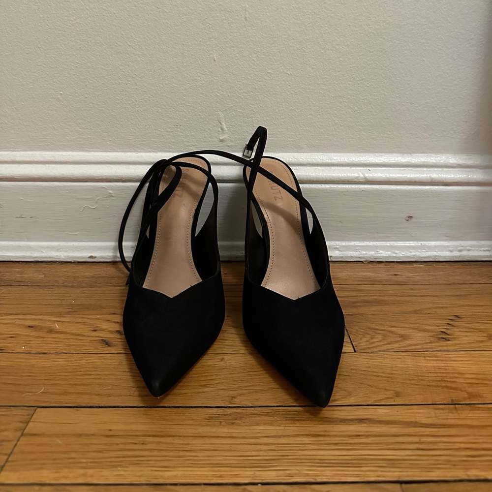 Schutz Nawa Heel ┃Black Suede ┃Size 9.5
